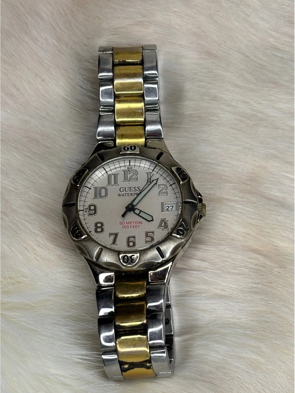 Guess Two-Tone Stainless Steel Water Resistant Wristwatch